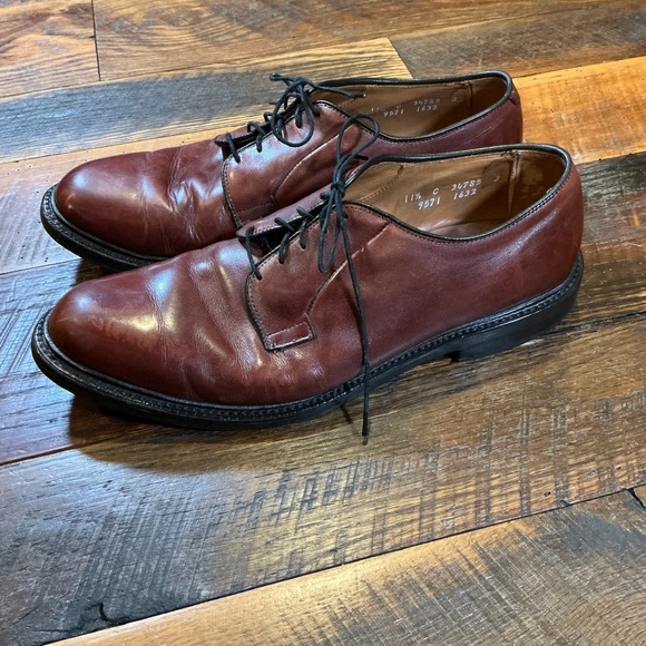 Allen Edmonds Leeds Oxford Dress Shoes Brown Leather Size 11.5C - Picture 4 of 10